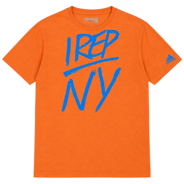 Adidas The Go-To Tee I Rep NY Size 2X Orange T-Shirt