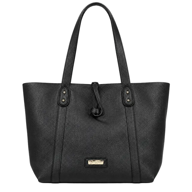 Jessica Simpson Black Pebble Faux Leather Tote Handbag