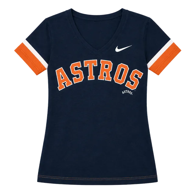 Nike Houston Astros MLB Dri-Fit V-Neck T-Shirt Size M Navy