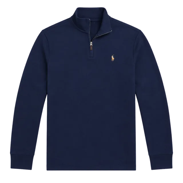 Polo Ralph Lauren Estate-Rib Quarter-Zip Pullover Size M Navy