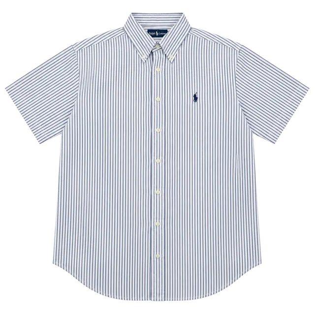 Ralph Lauren Men’s XL Classic Fit Blue & White Striped Button Down Shirt