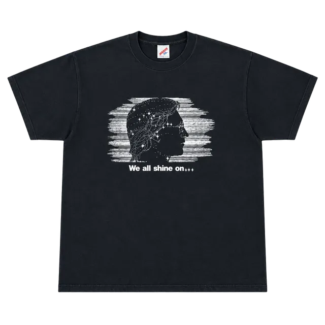 Jerzees John Lennon We All Shine On T-Shirt Size XXL Black Graphic Tee