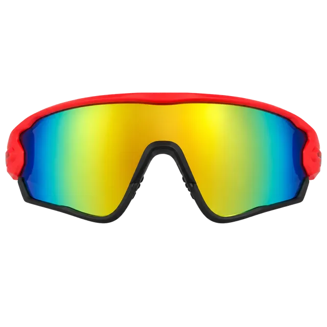Oakley Jawbreaker Sport Sunglasses Red Frame Mirror Lens