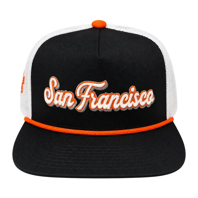 Fanatics San Francisco Giants Black Heritage Golfer Snapback Trucker Hat