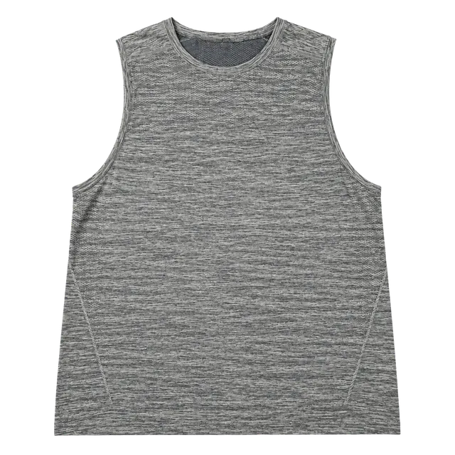 Lululemon Metal Vent Tech Tank Size L Blue Heathered Workout Shirt h1608