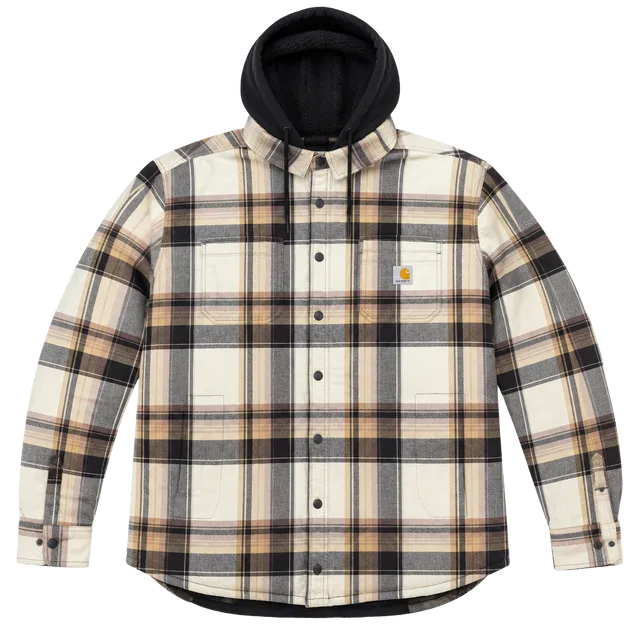 Carhartt Plaid Hooded Shirt Jacket Size 2xl 