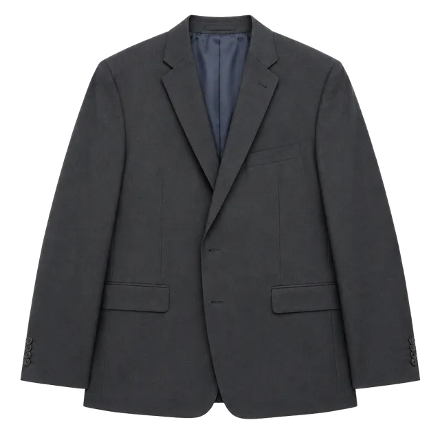 Chaps Suit Jacket Size 46R Navy Blue Check Blazer