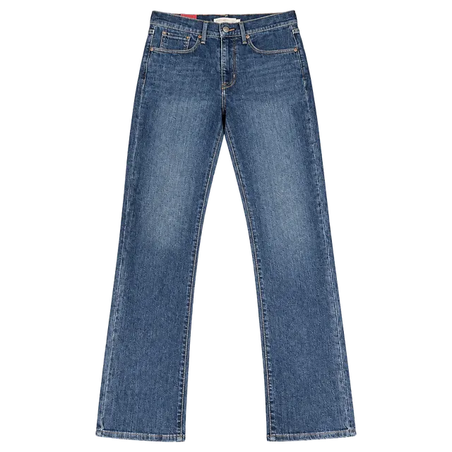 Levi Strauss Signature Mid Rise Straight Jeans Size 10L Dark Wash Denim NWT