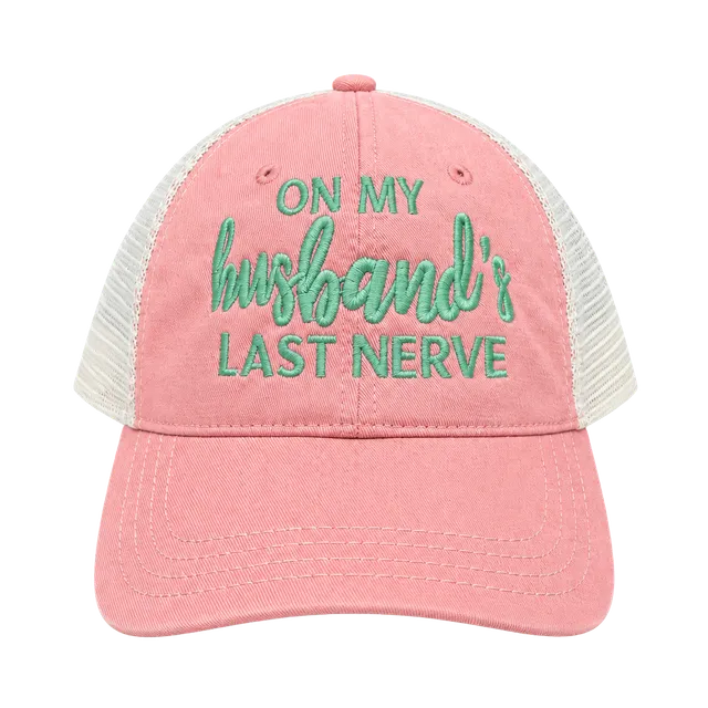 Richardson 111 Trucker Hat Small Pink On My Husband's Last Nerve