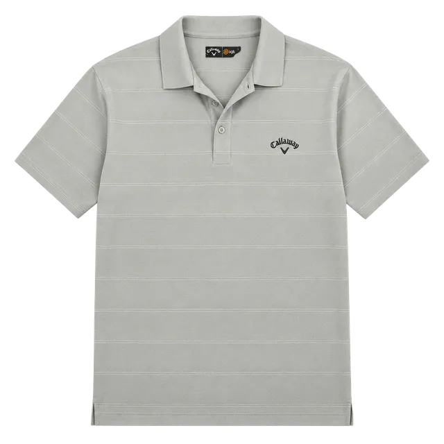 Callaway Golf Polo Shirt Size M Gray Striped