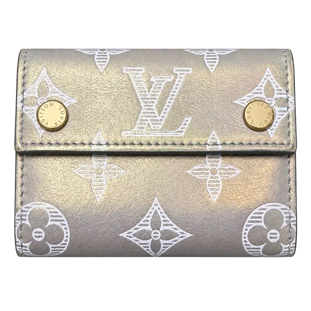 Louis Vuitton Monogram Rayures Key Holder Wallet Silver