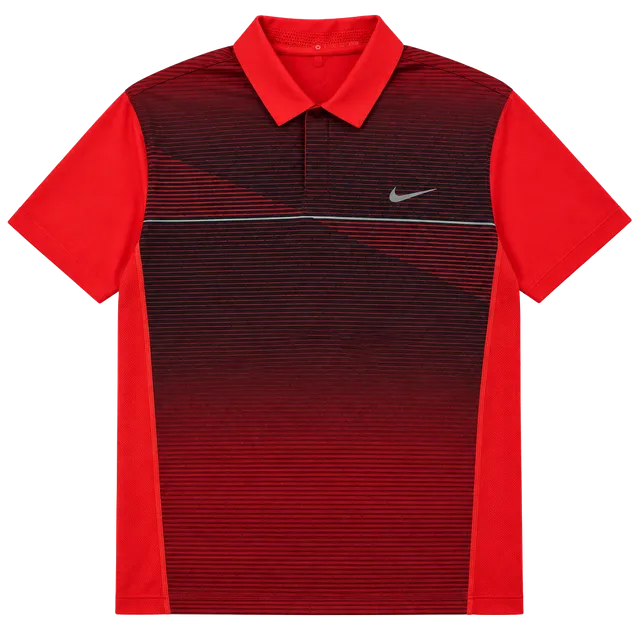 Nike Tiger Woods Collection Polo Shirt Size S Red Striped Golf