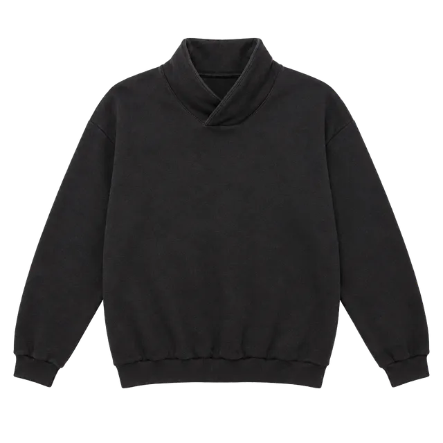 Free Assembly Mock Neck Sweatshirt Size 3XL Black Cotton Blend