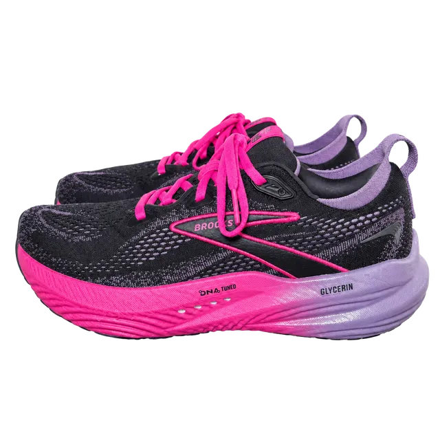 Brooks Glycerin 22 Running Shoes Black Pink Women US 7.5