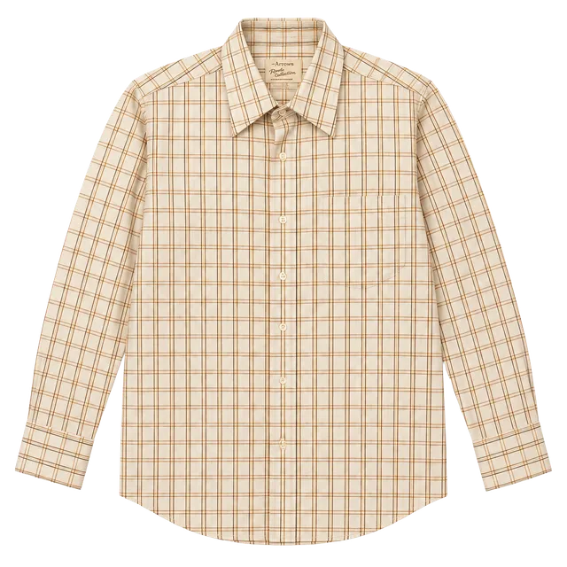 Arrow Kent Collection Vintage Plaid Long Sleeve Shirt