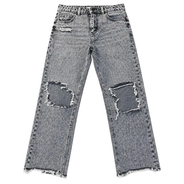 Vervet Blue Jeans T5124 Size 27 Acid Wash Distressed Raw Hem