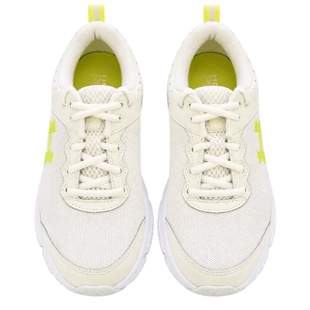 Under Armour Sneakers Size 8 White Neon Yellow Athletic Shoes