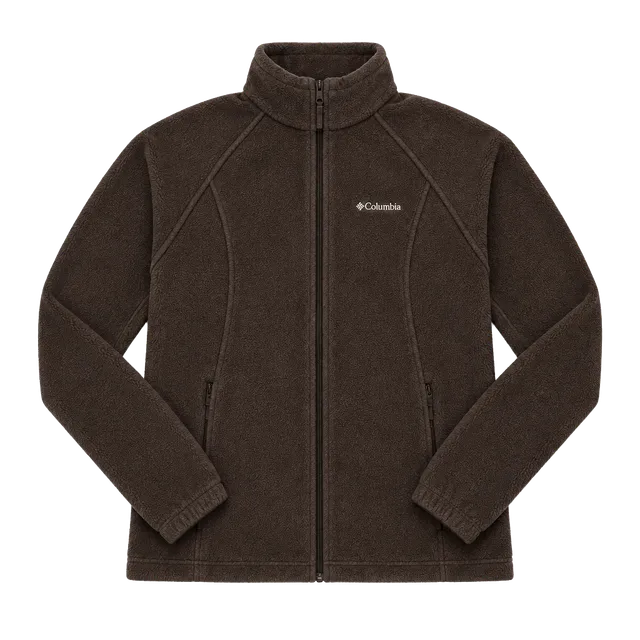Women’s Columbia Benton Springs Fleece Jacket Size L Brown Full Zip
