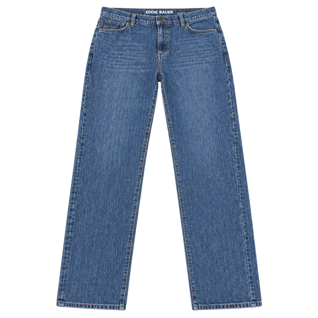 Eddie Bauer Boyfriend Midrise Slim Jeans Size T14 Flannel Lined Blue