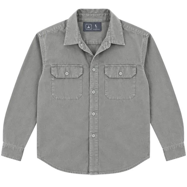 Topo Designs Long Sleeve Button Shirt Size L Green Cotton