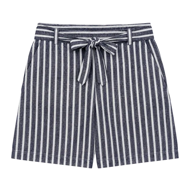 Just Living Striped Skirt Size S Blue White Tie Front
