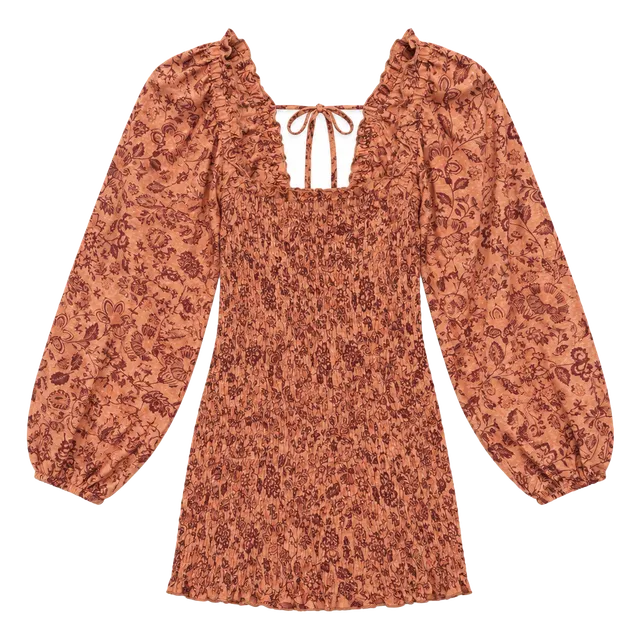 NWT Free People Smock It To Me Mini Dress Ruffle Smocked Bodycon ...,