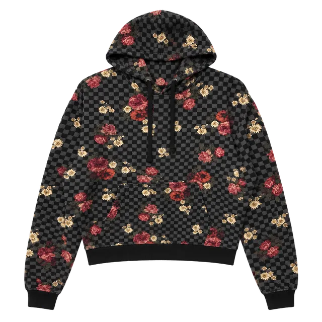 Vans Checkerboard Floral Hoodie Size M