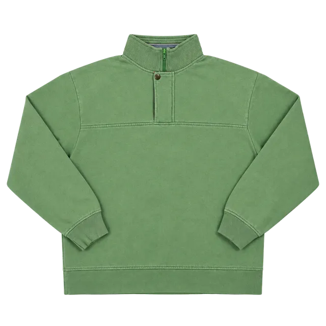 Orvis Signature Collection 1/4 Zip Sweatshirt Size L Green Cotton