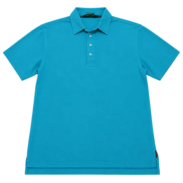 Polo Ralph Lauren Polo Golf Vintage Lisle Shirt Blue Cotton Short Sleeve
