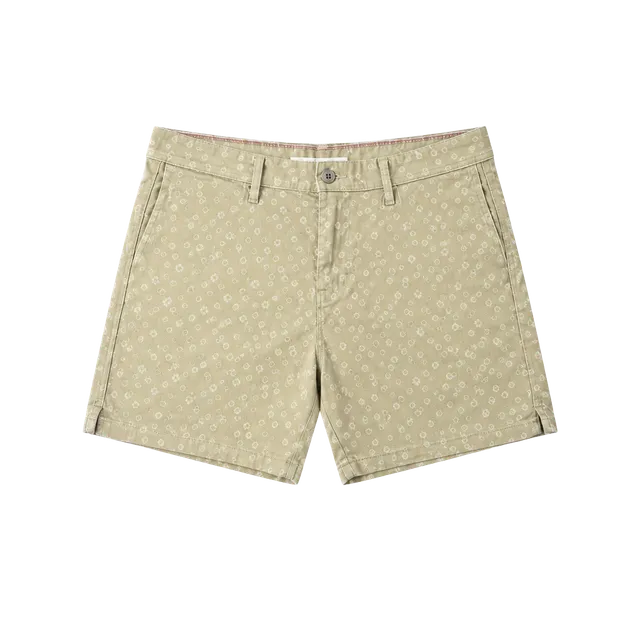 Levi's Corduroy Shorts Size 14 Beige Tan Floral Print Chino