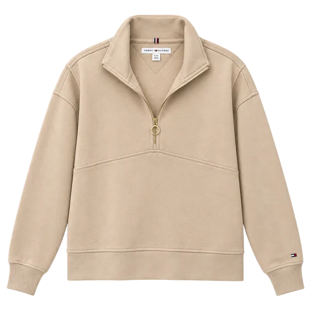 Tommy Hilfiger Half-Zip Sweatshirt Size XL Beige