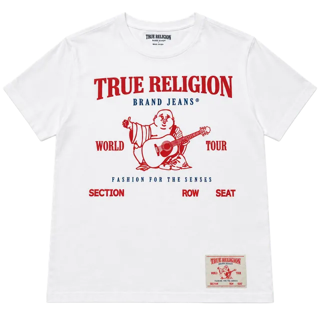 True Religion World Tour T-Shirt XL White Graphic Tee