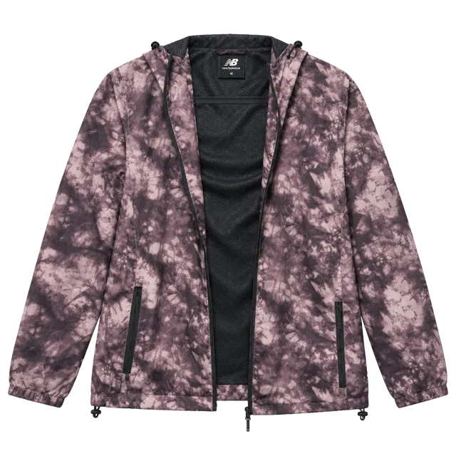 New Balance Zip Jacket Size L Purple Tie Dye Windbreaker