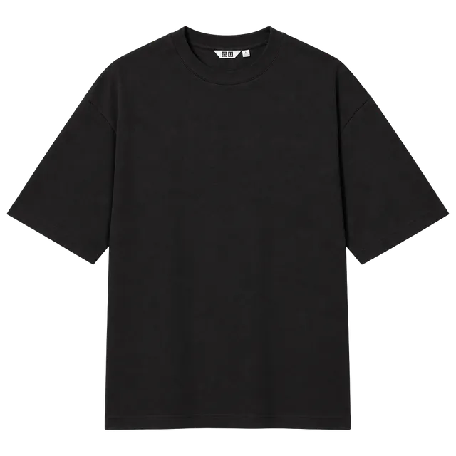 Uniqlo U Airism Cotton Oversized T-Shirt Size XL Black