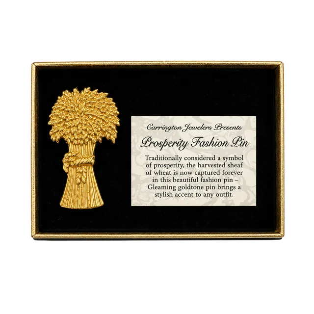 Carrington Jewelers Prosperity Wheat Sheaf Gold Tone Pin Brooch