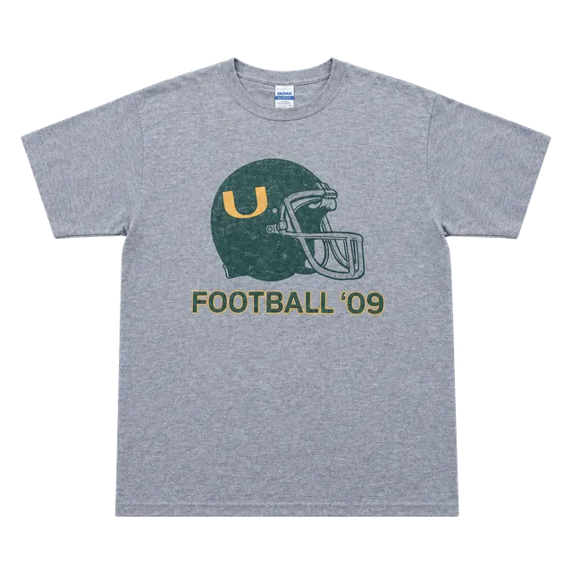 Jerzees University of Miami Football 09 Double Sided Graphic T-Shirt Size Mens L