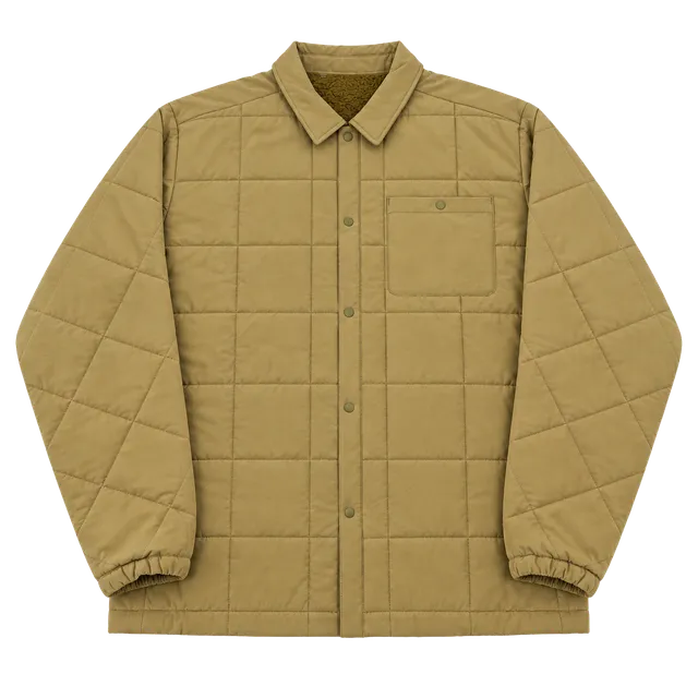Under Armour Storm Quilted Sherpa Lined Jacket 2XL Tan Snap Shirt