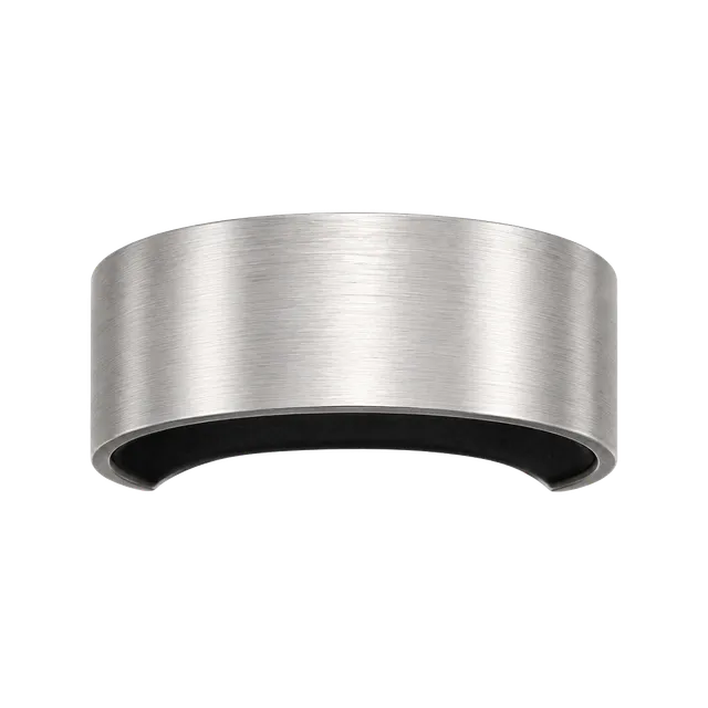 Tungsten Brushed Titanium Steel Silver 8mm Ring Size 9 Band