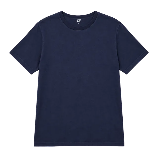 (571) H&M Regular Fit T-Shirt Size M Navy Blue