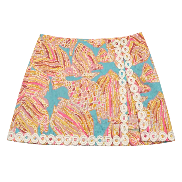 Lilly Pulitzer Skort Size 00 Multi Printed Fish Tini Bikini Print