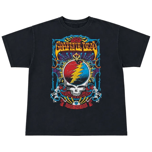 Grateful Dead Vintage 1999 Steal Your Face Black Graphic T-Shirt