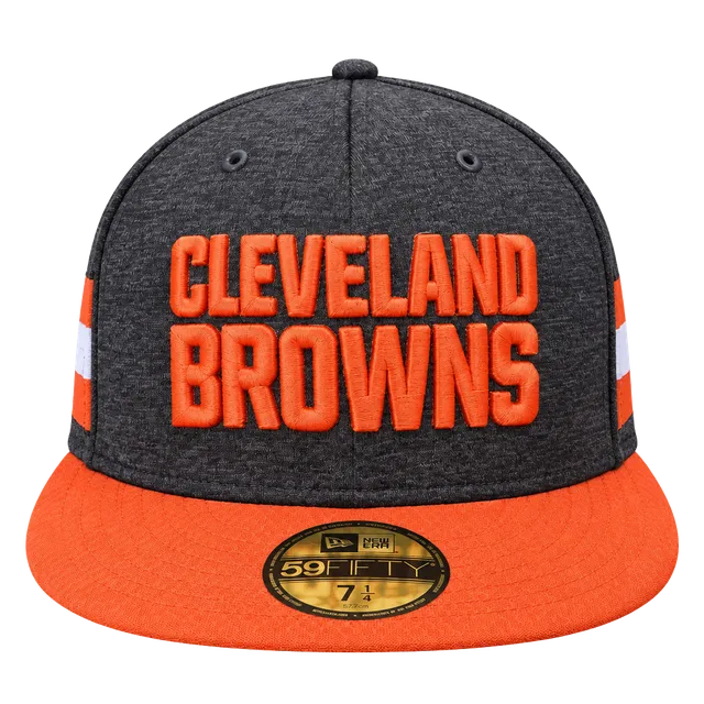 New Era Cleveland Browns NFL 59FIFTY Fitted Hat Gray Orange Size 7 1/4