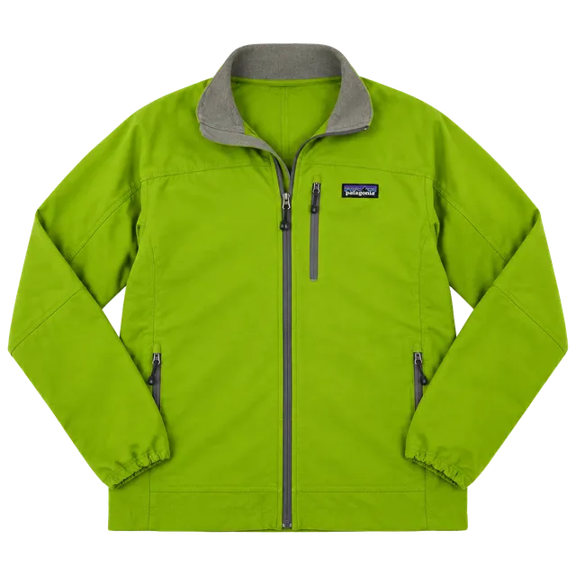 Patagonia Soft Shell Jacket Size XL Green Full Zip Stand Collar