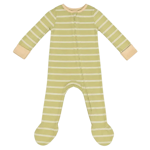 Cloud Island Sleep N Play Footed Sleeper Newborn Green Striped