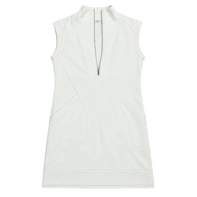 Unbranded Mock Neck Zip Dress Size L White
