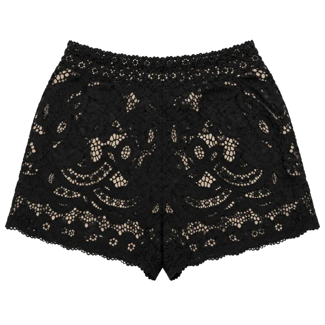 BCBGMaxAzria Lilli Lace Shorts Women Size S Black