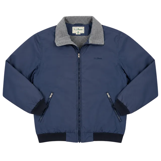 L.L. Bean Vintage Fleece Lined Jacket Size M Reg Blue Full Zip