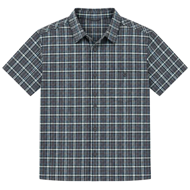 New Mens Mountain Hardwear Big Cottonwood Short Sleeve Shirt Size S Plaid