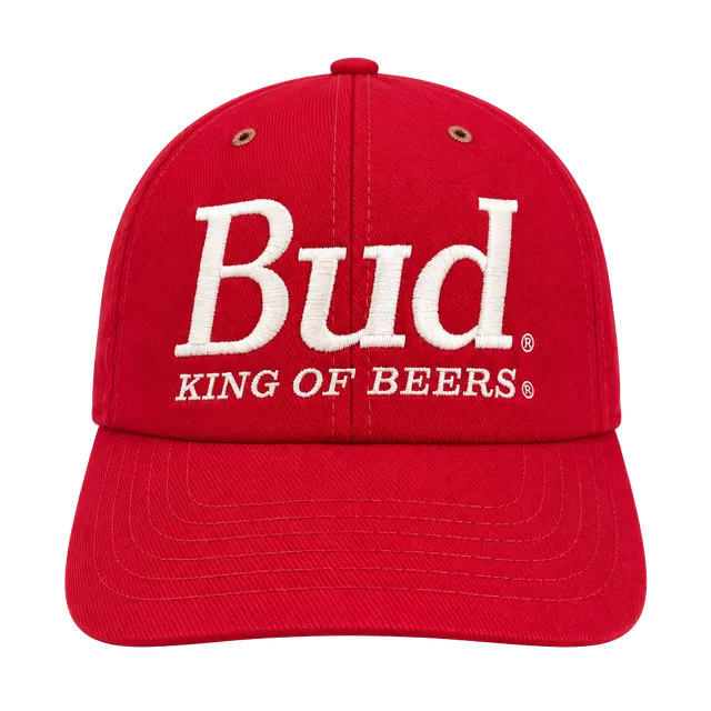 Budweiser King Of Beers Red Baseball Cap Adjustable