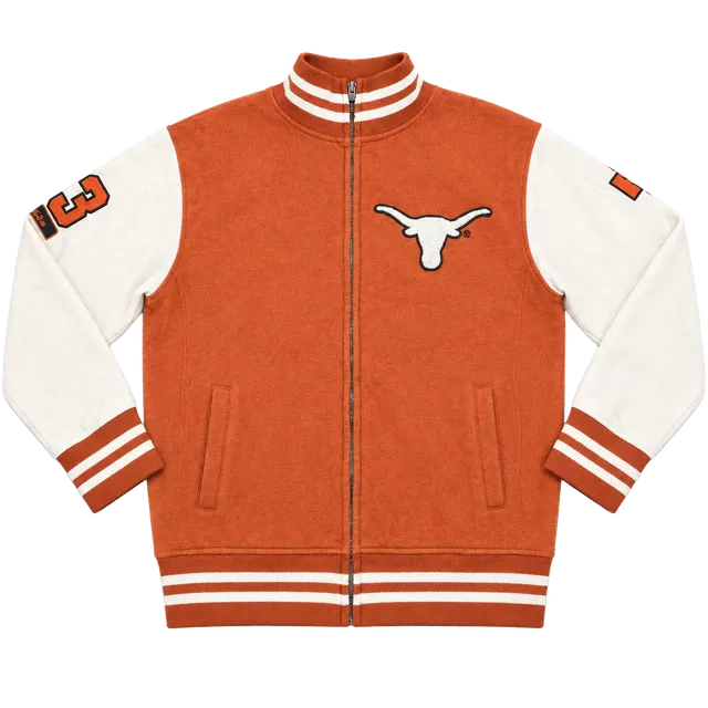 Vintage Colosseum Athletics Texas Longhorns Zip Letter Sweater XL Orange